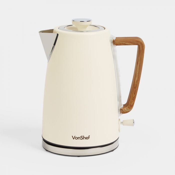 VonShef water heater Cream and Wood 1.7L-0