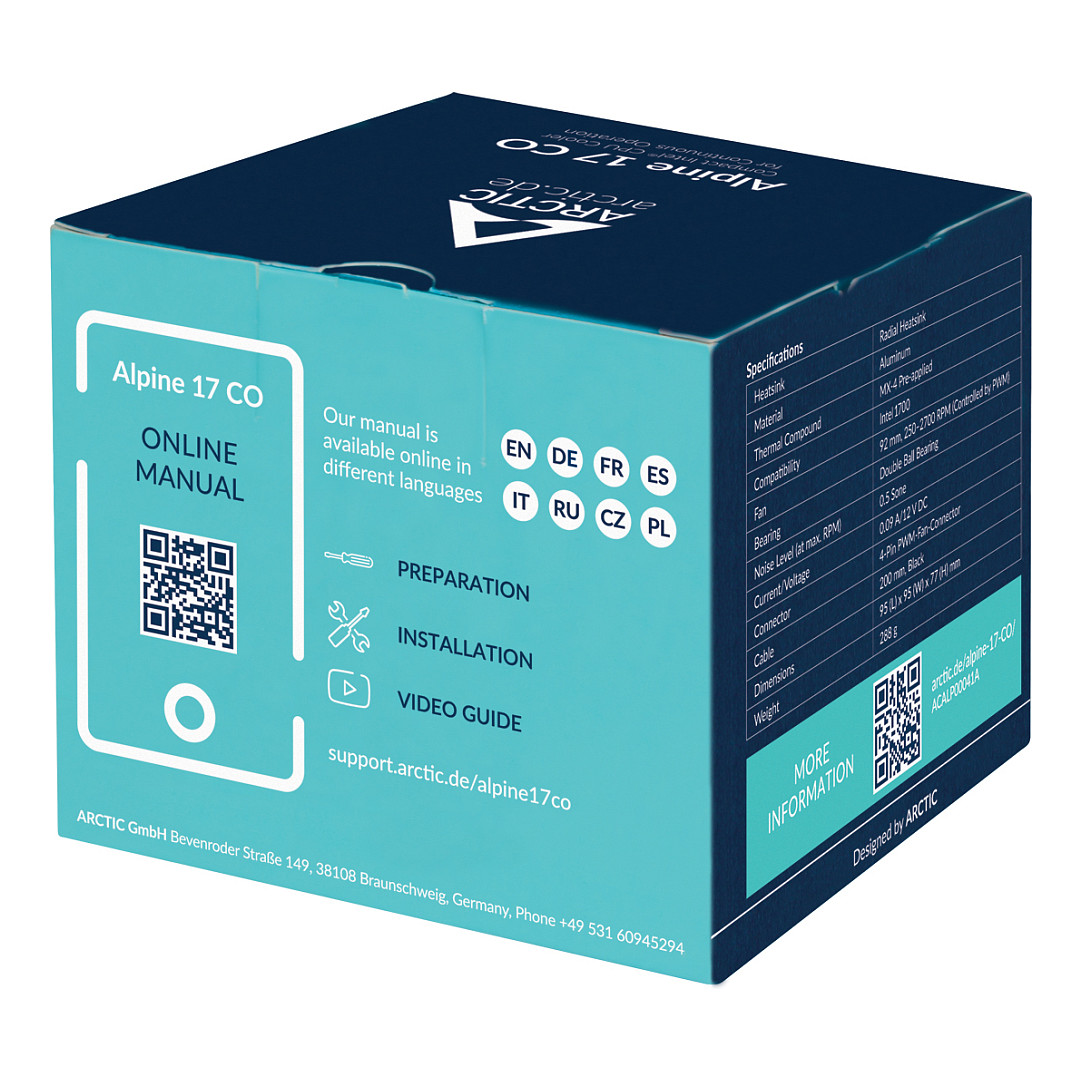 Hladnjak za INTEL procesore ARCTIC Alpine 17 CO-12
