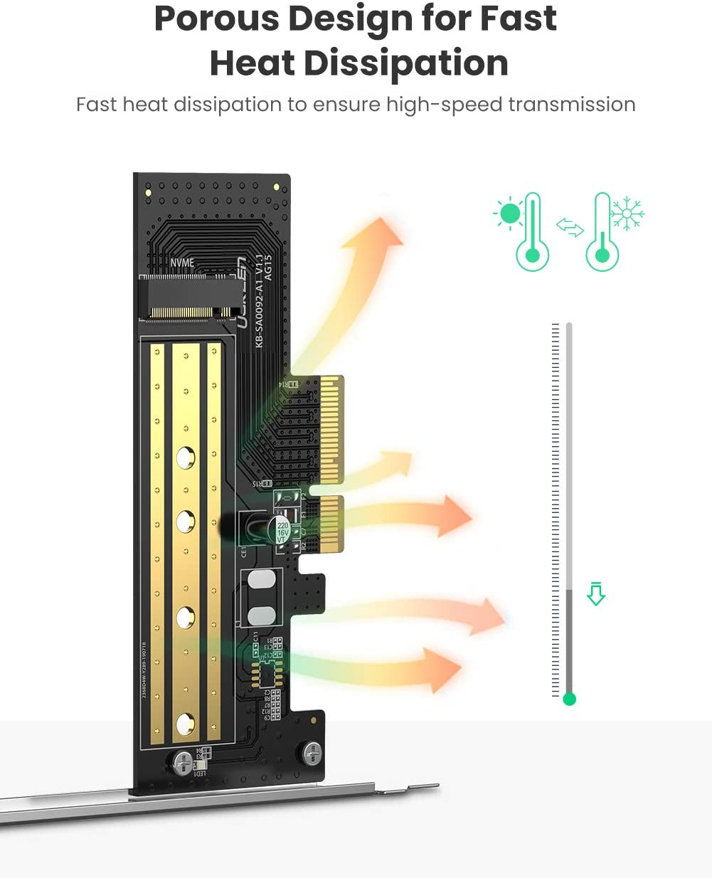 Ugreen M.2 PCIe NVME to PCIe 3.0 x4 x8 x16 adapter - box-3