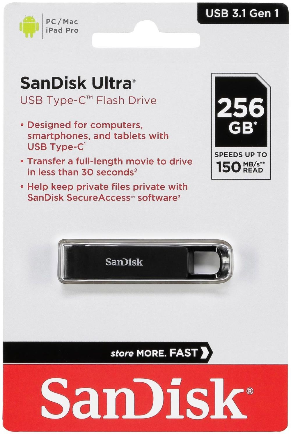 USB memorija Ultra® USB Type-C™ Flash Drive SanDisk 256 GB-3