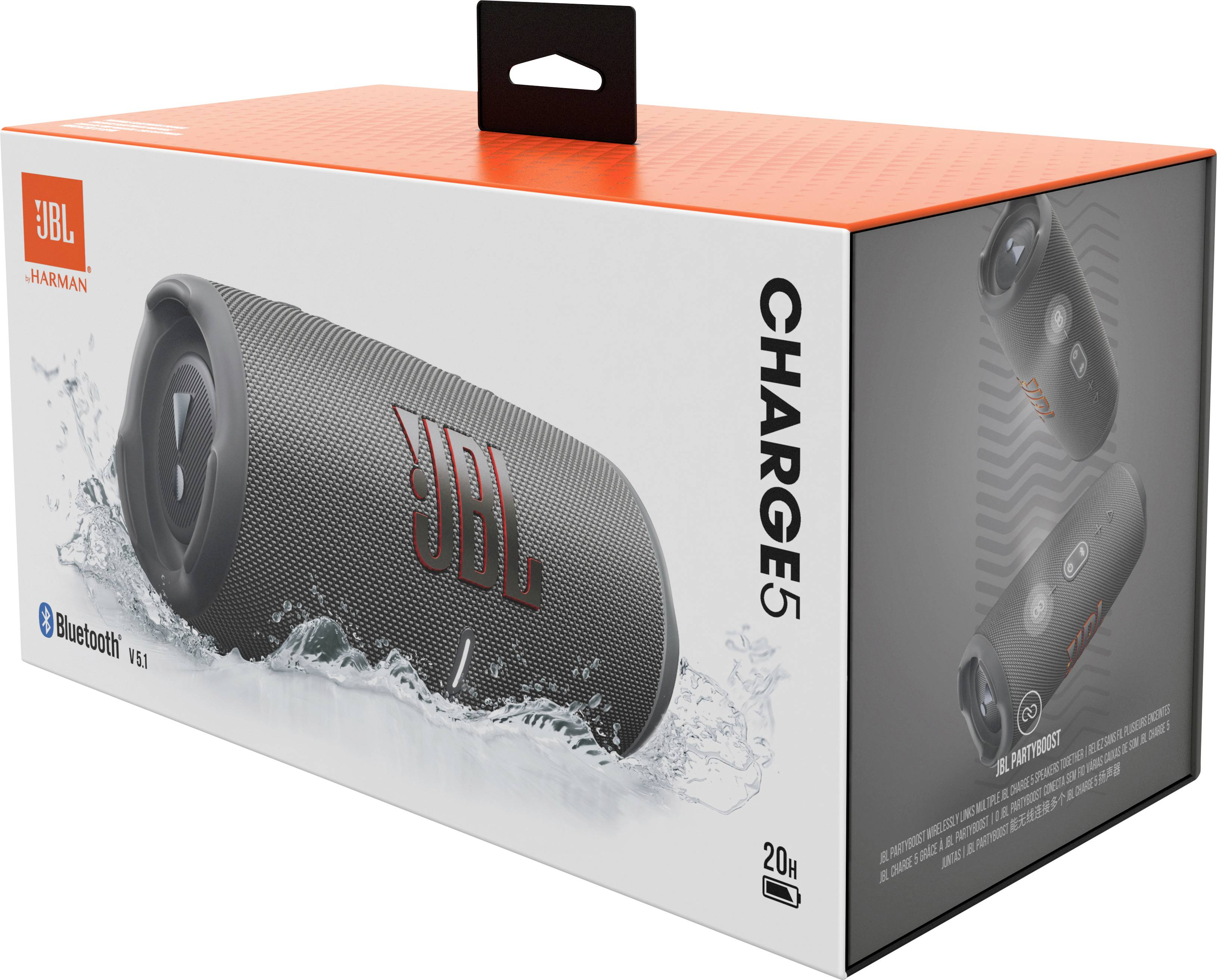Bluetooth zvučnik JBL Charge 5 (sivi, bežični)-5