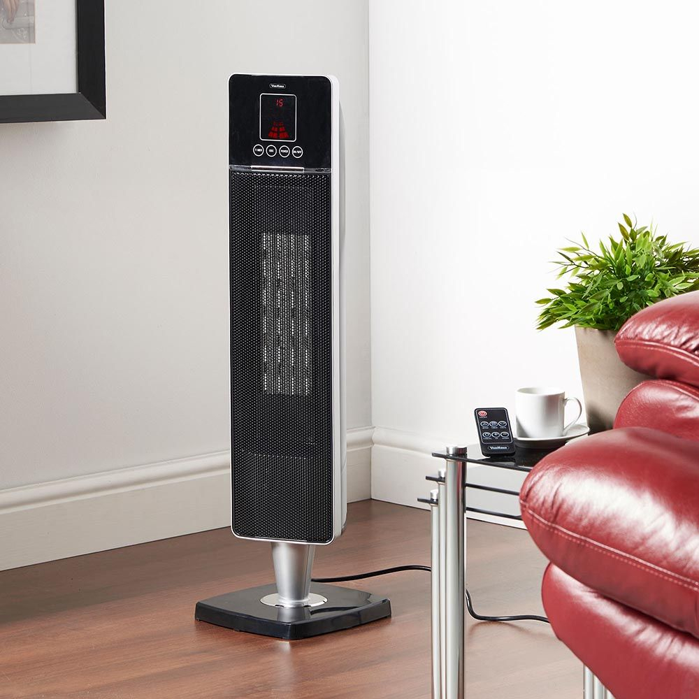 Električni grijač s ventilatorom VONHAUS 2KW (keramički PTC grijač s timerom i daljinskim upravljačem)-1
