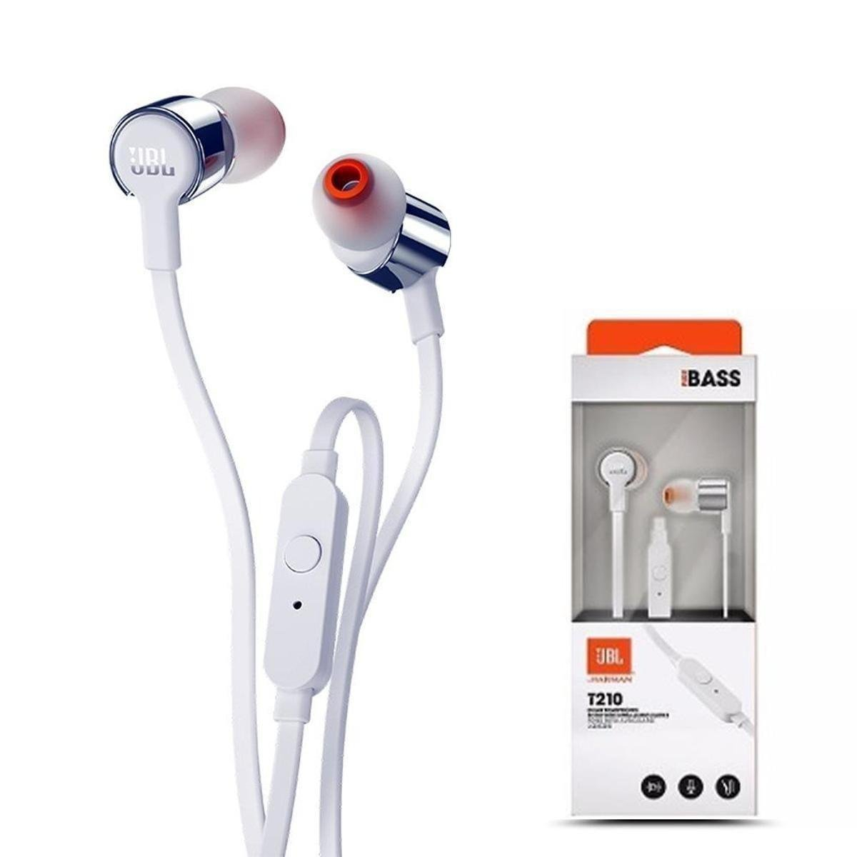 Slušalice JBL Harman T210 s mikrofonom, srebrne, žične-6