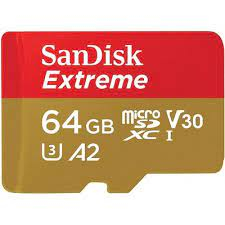 Memorijska kartica SANDISK Micro SDXC Extreme 64 GB, za akcijske kamere i dronove + SD adapter-2