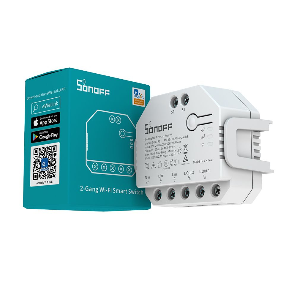 Pametni prekidač SONOFF Wi-Fi 2-channel, DUAL3 roller shutter motor control-1