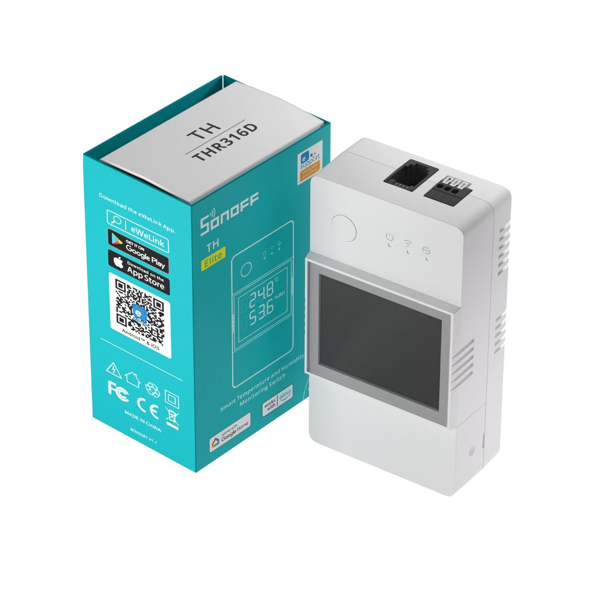 Pametni termostat SONOFF TH ELITE THR316D - 16A, WiFI-2