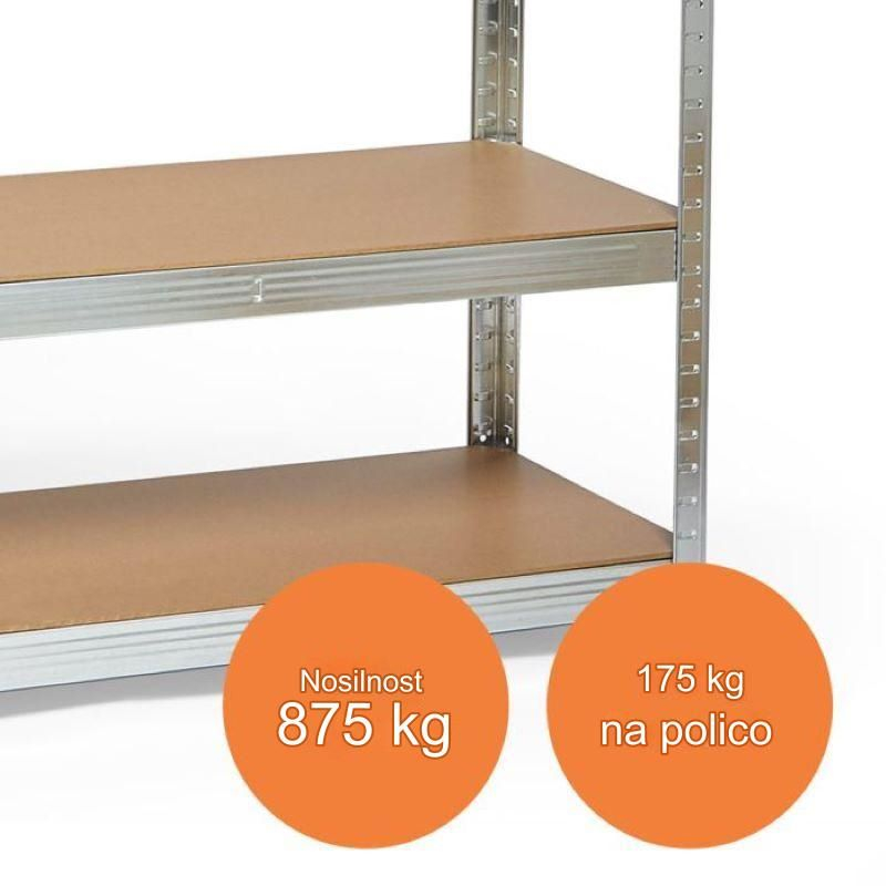 Polica s pet razina VONHAUS (1.8m, pocinčana)-4