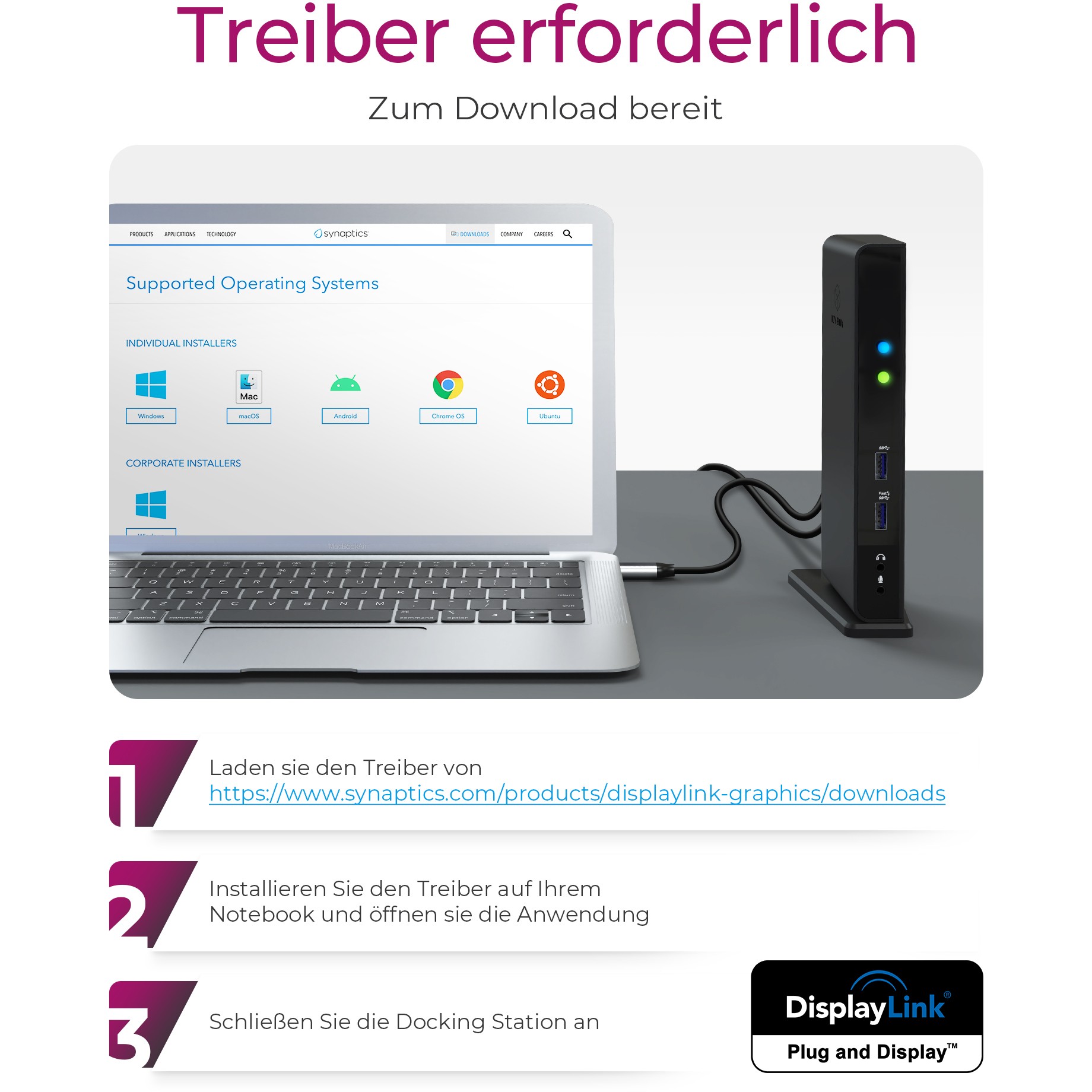 Priključna stanica ICYBOX IB-DK2241AC/ 4x USB 2.0/ 2x USB 3.0/ HDMI/ USB 3.0 5V punjač G-LAN RJ45/ DVI/ za notebook-11