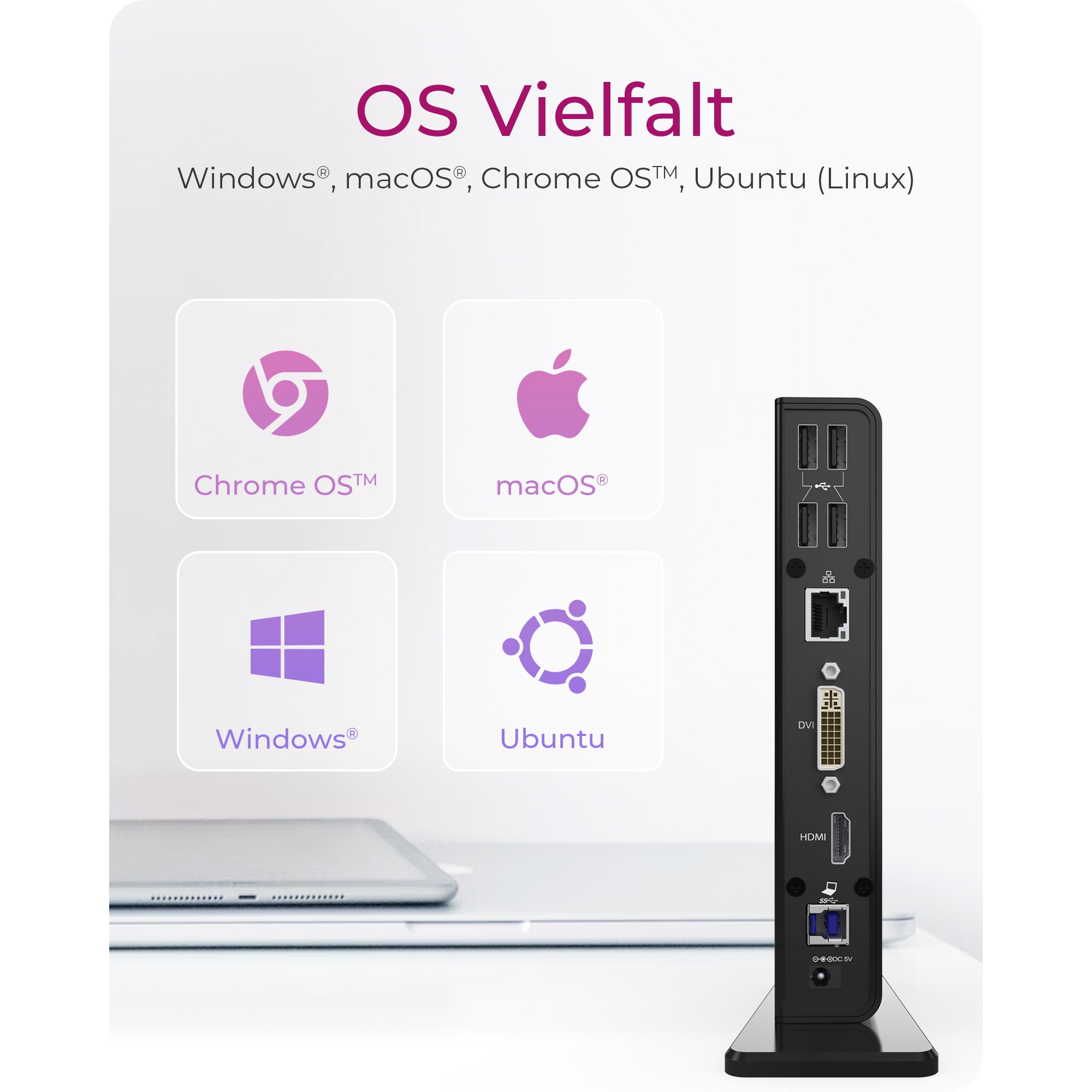 Priključna stanica ICYBOX IB-DK2241AC/ 4x USB 2.0/ 2x USB 3.0/ HDMI/ USB 3.0 5V punjač G-LAN RJ45/ DVI/ za notebook-19