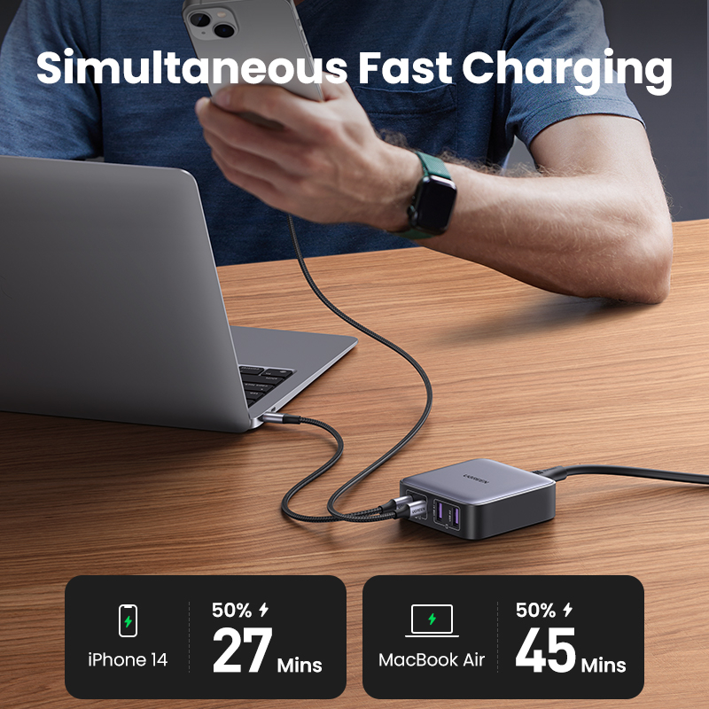 Punjač UGREEN Nexode 65W/ 2x USB-A/ 2x USB-C-10