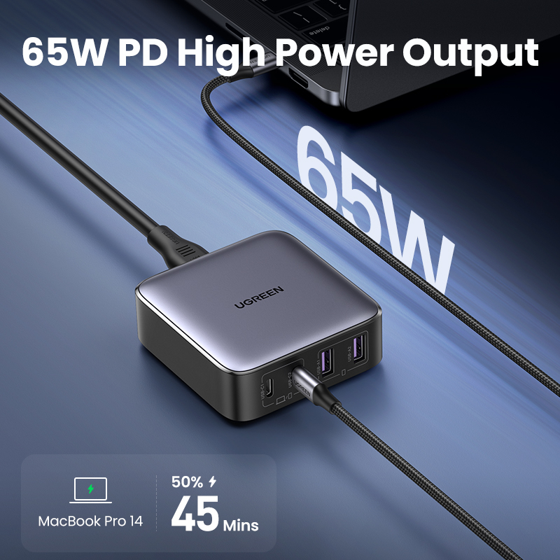 Punjač UGREEN Nexode 65W/ 2x USB-A/ 2x USB-C-2