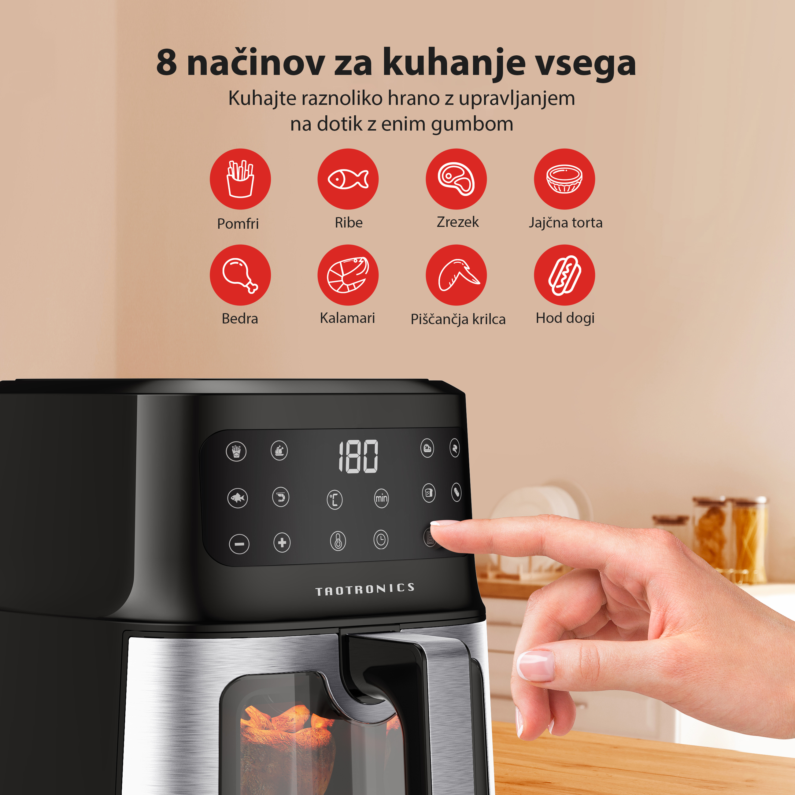 Friteza na vrući zrak TAOTRONICS TT-AF011-2