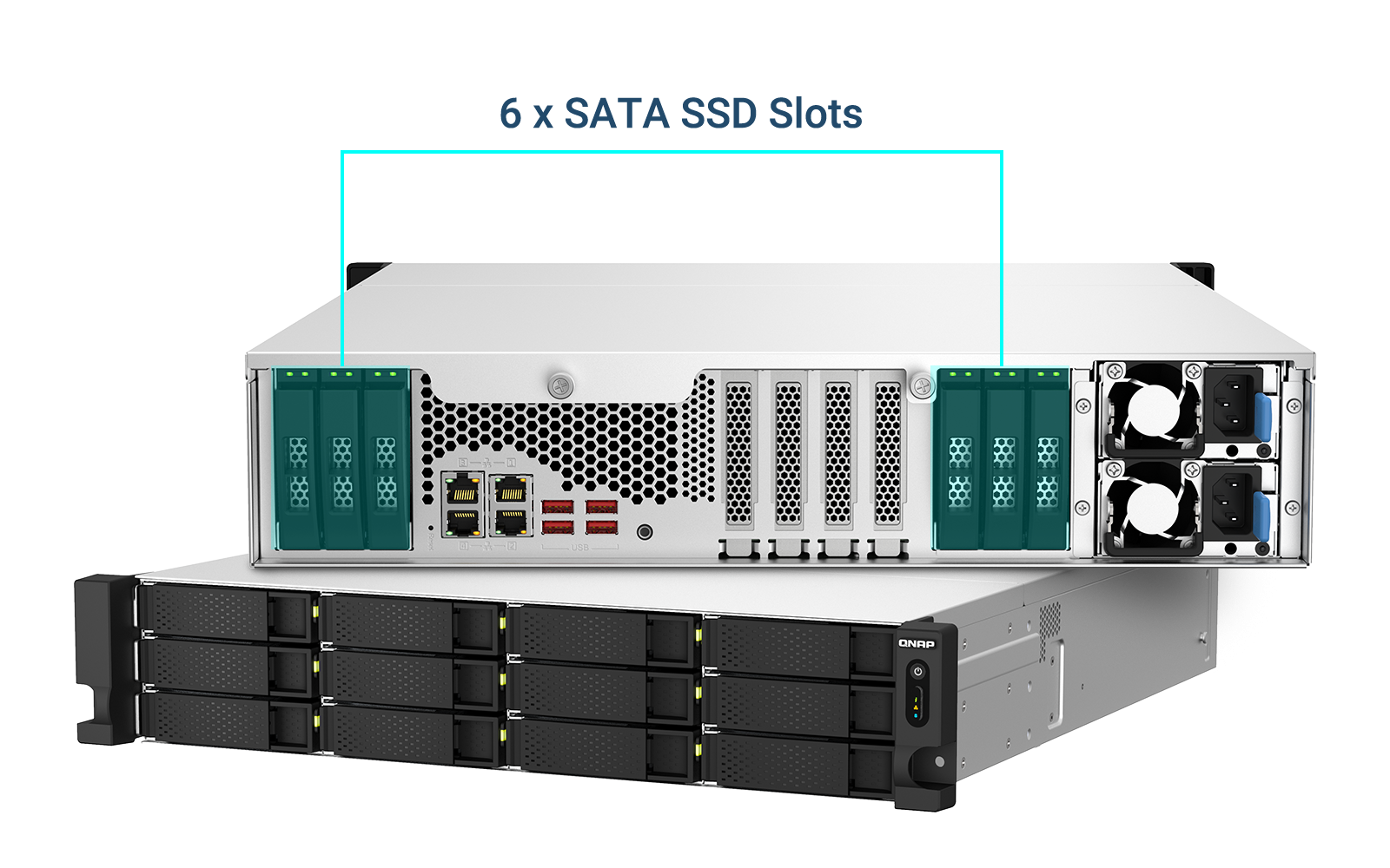 Server NAS QNAP TS-h1887XU-RP 18 diskova, ram 32GB ECC, mreža 10gbE-3