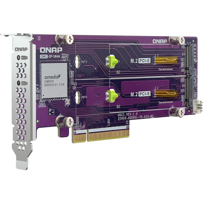 PCIe proširenje za M.2 SSD QNAP QM2-2P-384A (2 x M.2 22110/2280, PCIe Gen3 x 4)-8