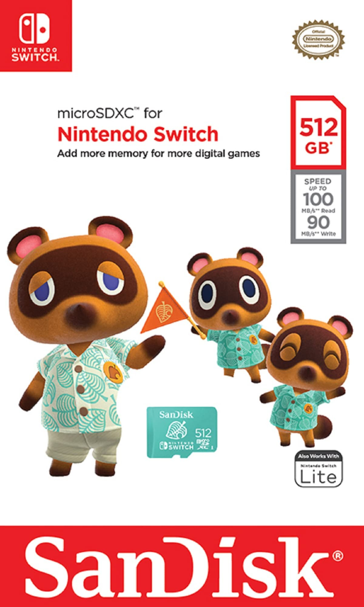 Memorijska kartica SANDISK microSDXC za Nintendo Switch 256GB (do 100MB/s čitanje, 90MB/s pisanje, U3, C10, A1, UHS-1)-0