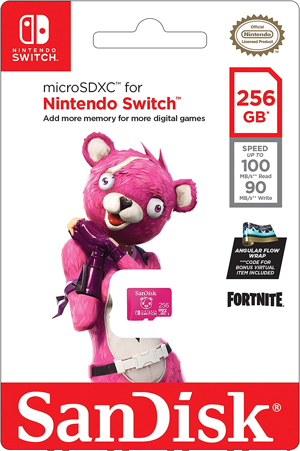 SanDisk Nintendo MicroSD UHS I kartica - Fortnite Edition, Cuddle Team, 256GB-1