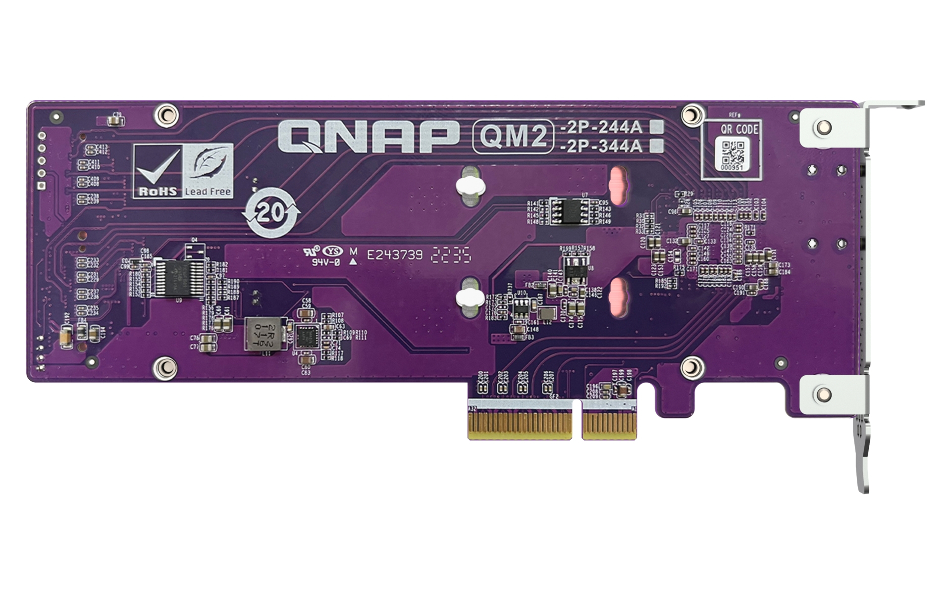 PCIe proširenje za M.2 SSD QNAP QM2-2P-344A-3
