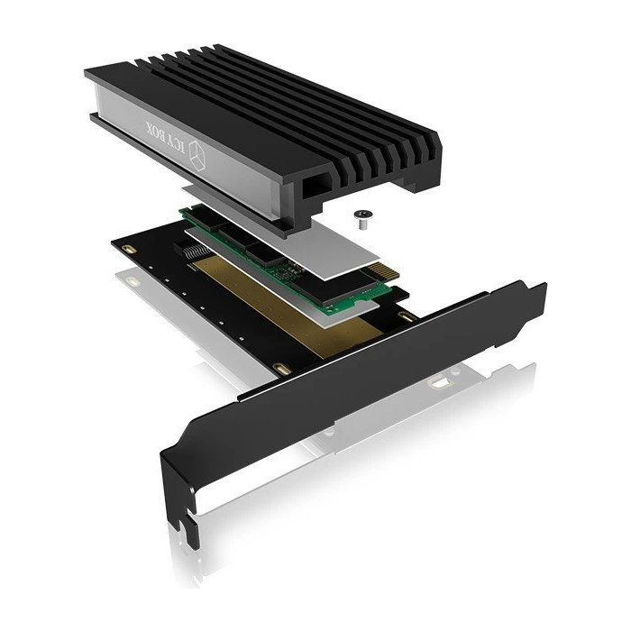ICYBOX IB-PCI214M2-HSL kućište/adapter za M.2 NVMe SSD na PCIe x4 karticu s hladnjakom-8