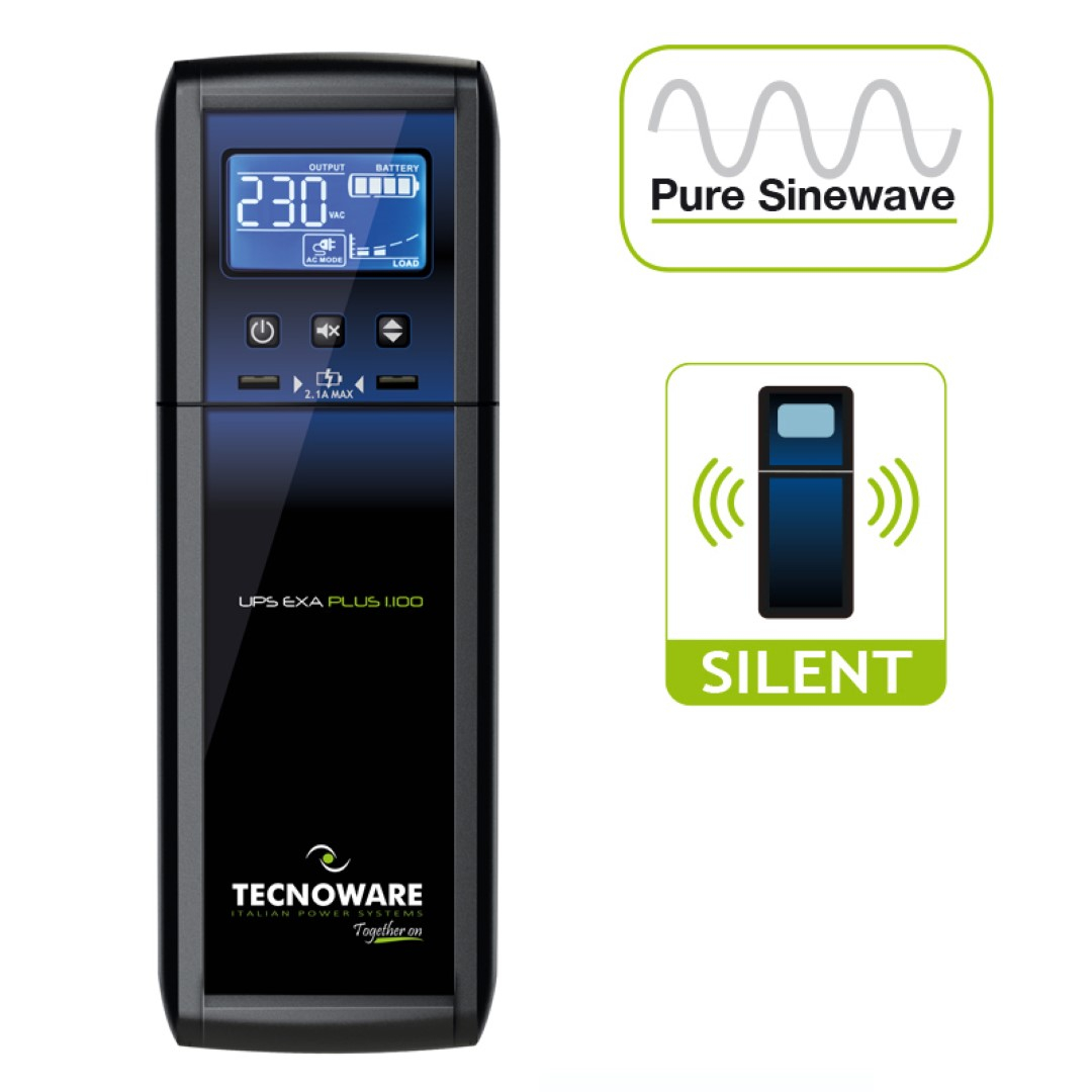 Neprekidno napajanje TECNOWARE EXA PLUS 1100 (1100 VA, 770 W, savršeni sinus)-1