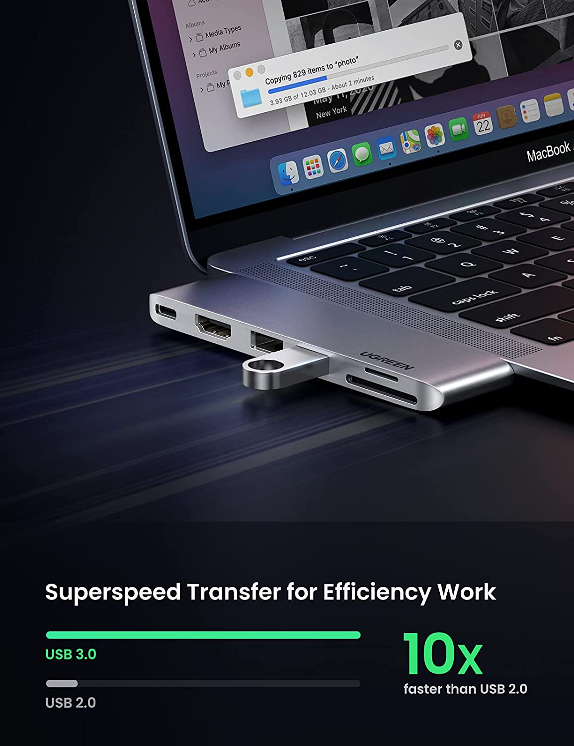 Adapter USB-C UGREEN (za MacBook Air/Pro M1 2020 2019 2018, s 4K HDMI)-6