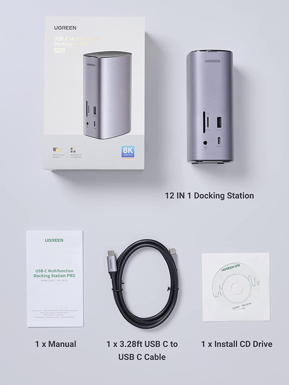 Priključna stanica UGREEN USB-C 12u1 90325-15