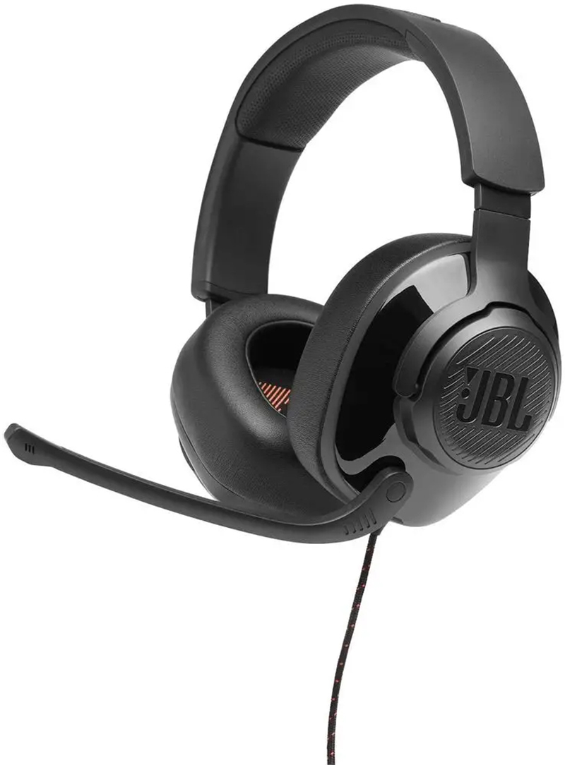 Žične slušalice JBL Quantum 200 (Over-ear, gaming, 50 mm, mikrofon, 1.2 m kabel, crna boja)