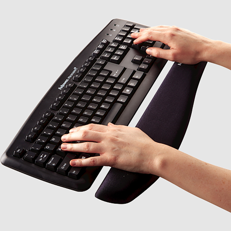 Naslon za ručni zglob tipkovnice FELLOWES Plush Touch crni-1