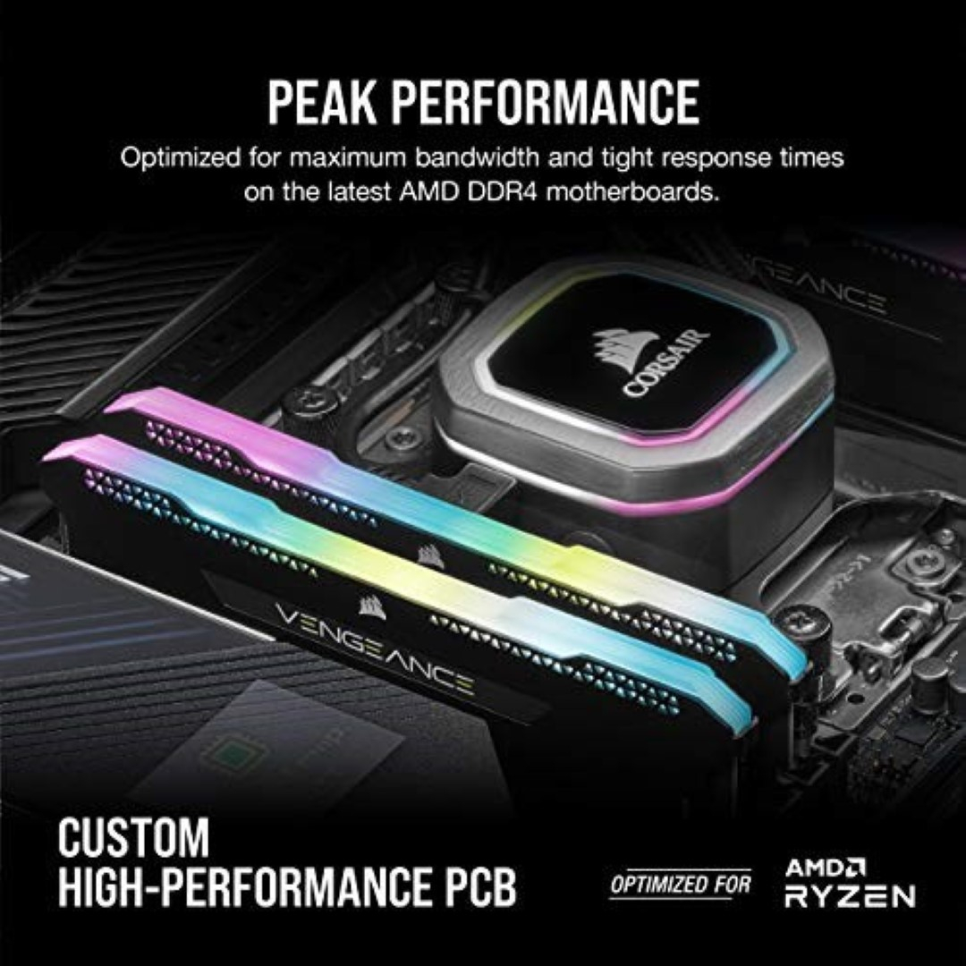 RAM memorija CORSAIR Vengeance RGB PRO SL 32GB (2x16GB) DDR4 3200MHz CL16-2
