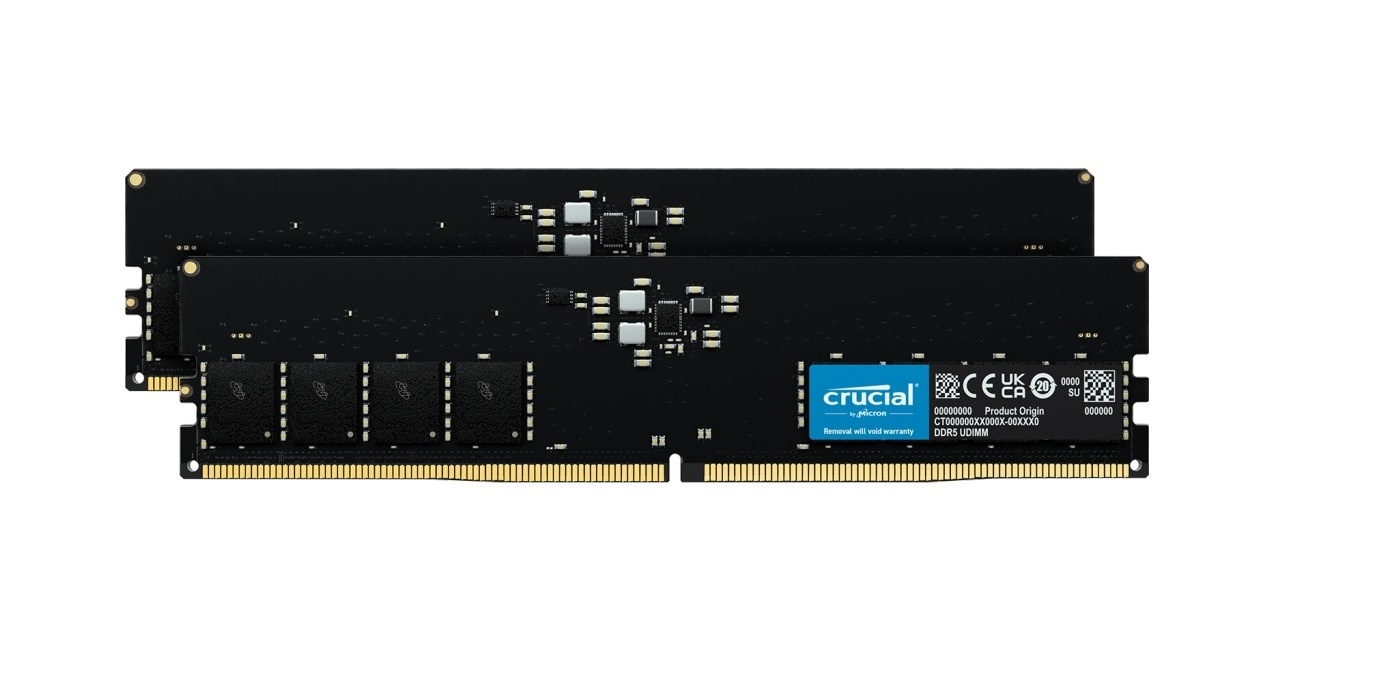 Crucial 32GB Kit (2x16GB) DDR5-4800 UDIMM PC5-38400 CL40, 1.1V-0