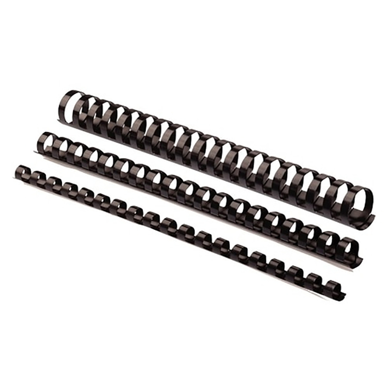Plastične spirale 6 mm Fellowes (crne, za 10-20 listova), 100 komada