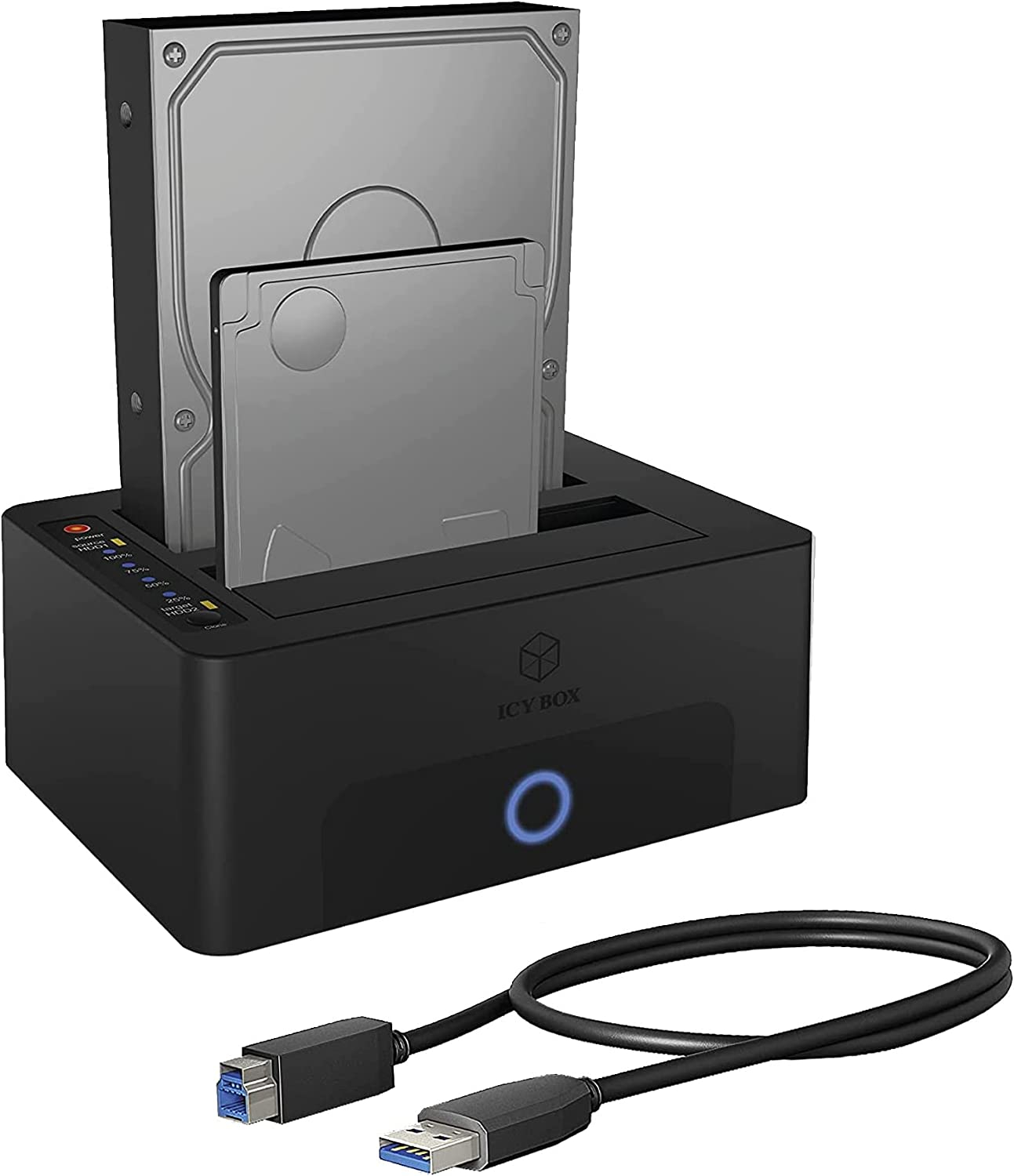 Stanica Icybox IB-1232CL-U3 za kopiranje i kloniranje 2.5" i 3.5" pogona