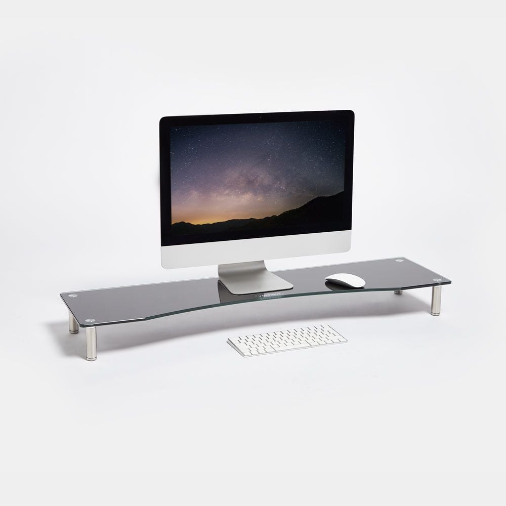 Stakleni stalak za monitor XL VONHAUS crna-3