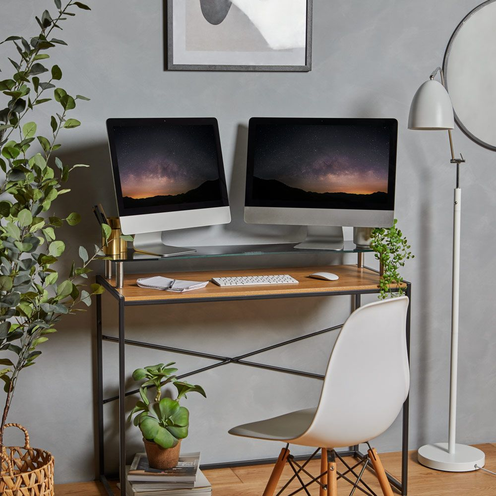Stakleni stalak za monitor XL VONHAUS crna-1