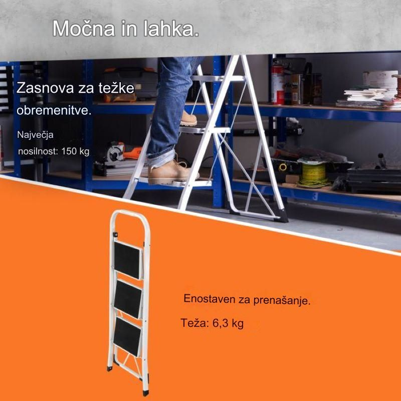 TV VONHAUS Ljestve VONHAUS s tri police (čelik)-7