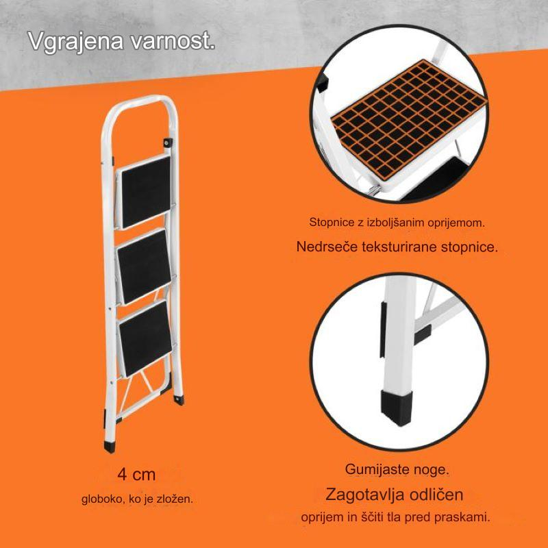 TV VONHAUS Ljestve VONHAUS s tri police (čelik)-5