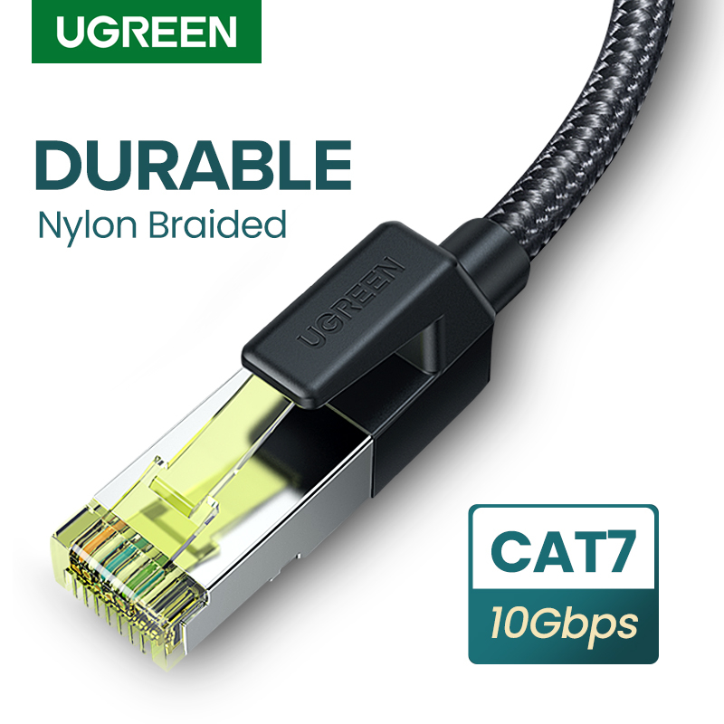Kabel Cat7 UGREEN (okrugli oklopljeni kabel s pletenim modularnim RJ45 Ethernet priključkom, 1 m)-1