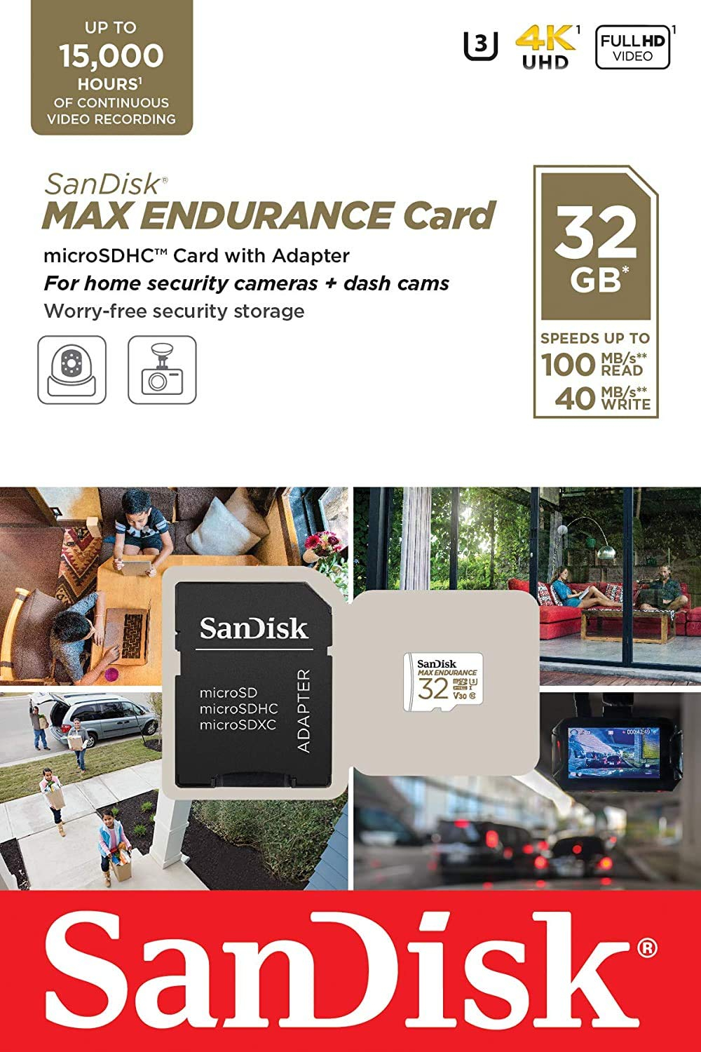 Memorijska kartica SANDISK Micro SDHC Max Endurance 32 GB + SD adapter-1