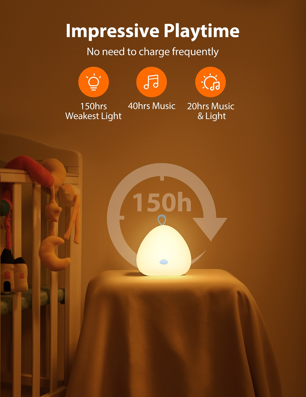 Noćna lampa VAVA Little Chick plava-5