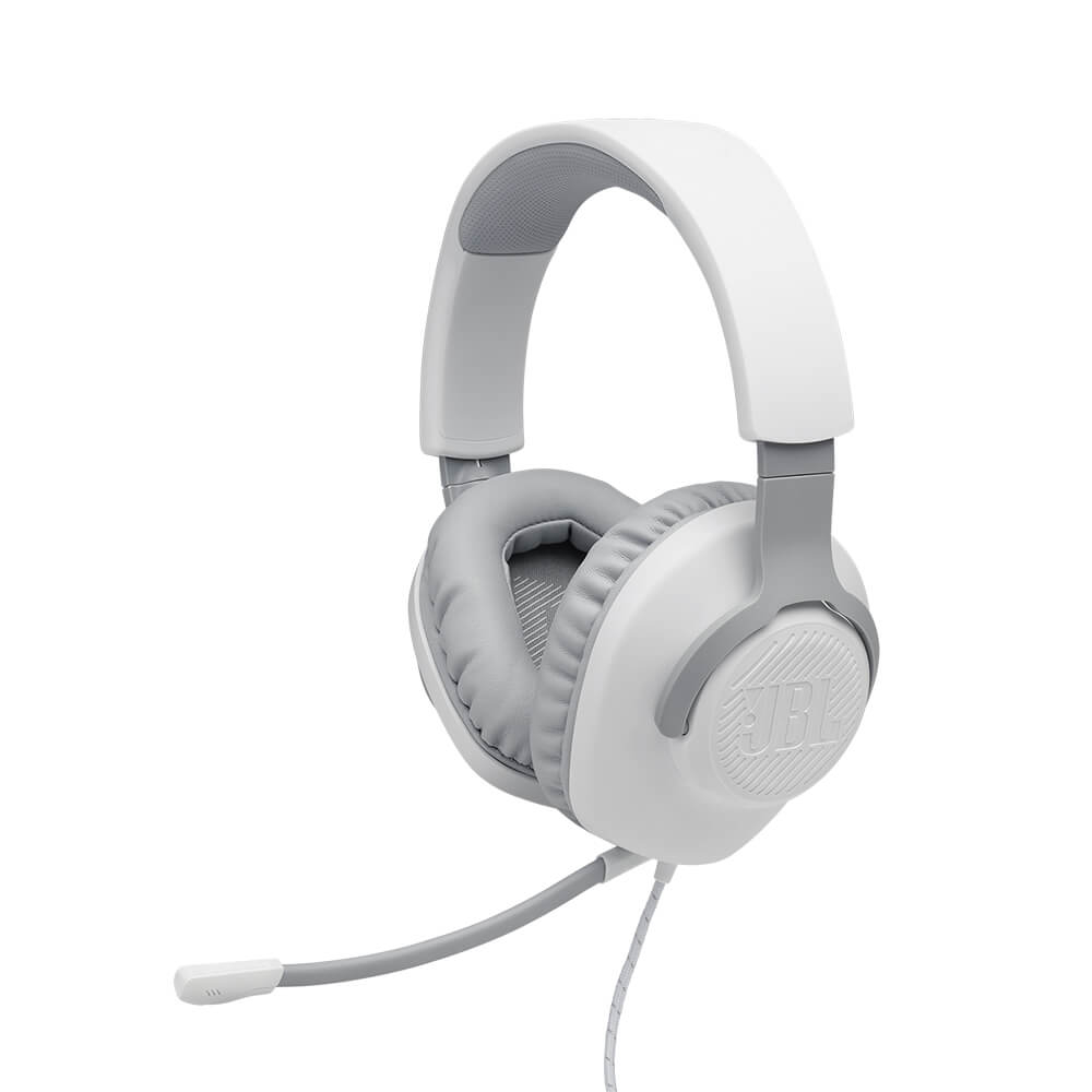Žične slušalice JBL Quantum 100 (Over-ear, gaming, 40 mm, mikrofon, 1.2 m kabel, bijela boja)-0