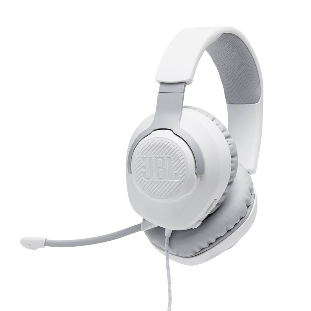 Žične slušalice JBL Quantum 100 (Over-ear, gaming, 40 mm, mikrofon, 1.2 m kabel, bijela boja)-1