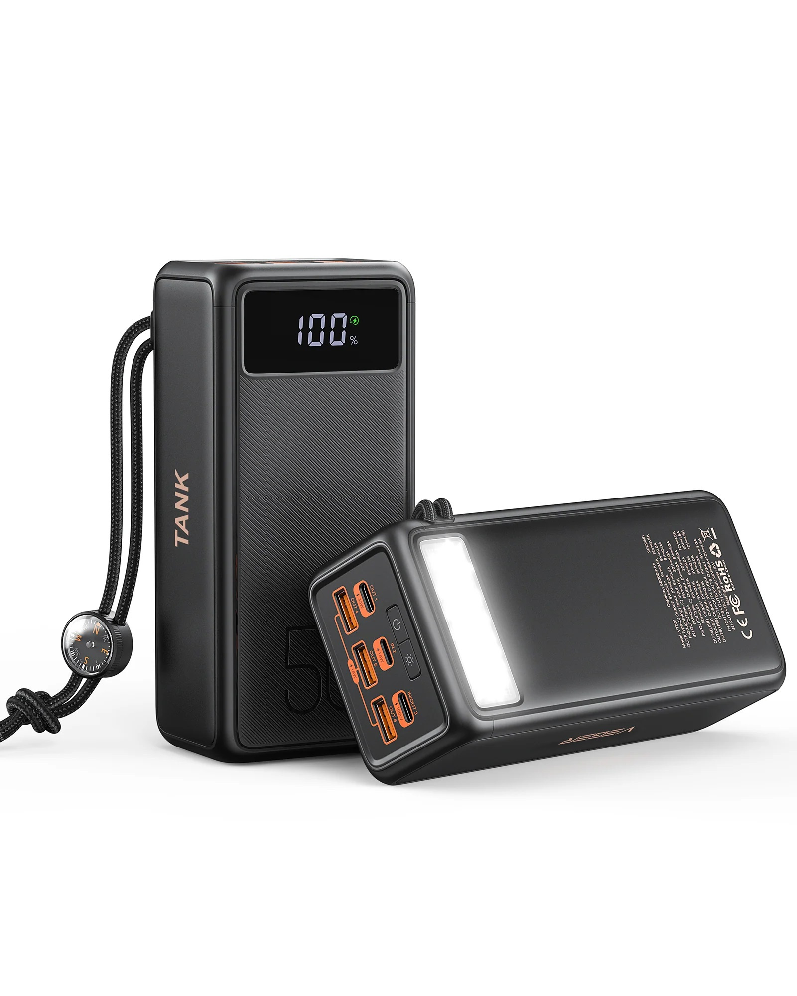 Prijenosna baterija VEGER Tank Boost (56000 mAh) crna-0