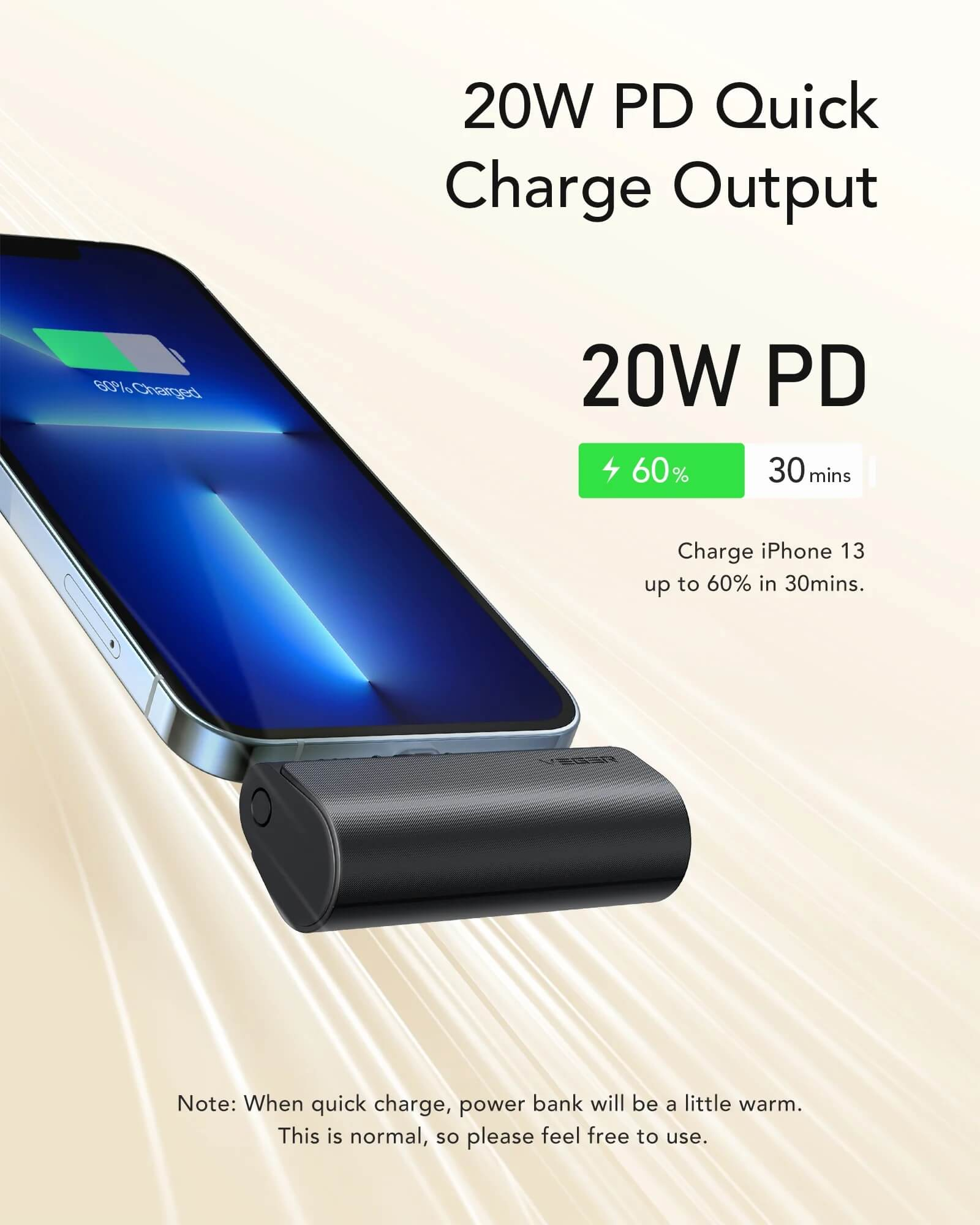 Prijenosna baterija VEGER PlugON Lightning (5000 mAh) crna-3