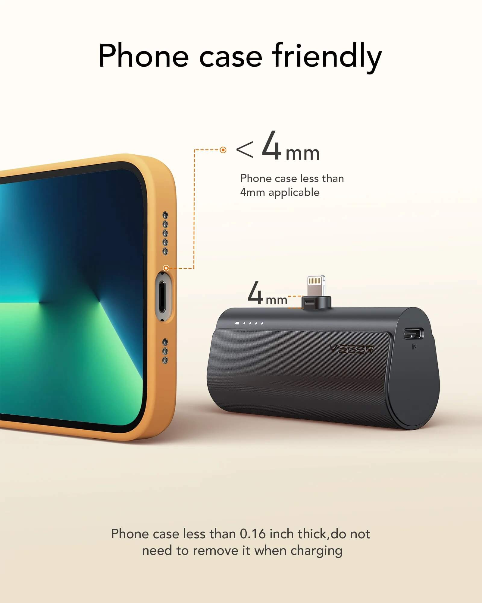 Prijenosna baterija VEGER PlugON Lightning (5000 mAh) crna-6
