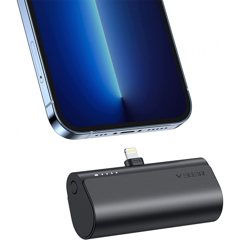 Prijenosna baterija VEGER PlugON Lightning (5000 mAh) crna-1