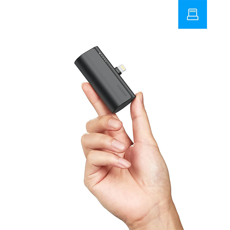 Prijenosna baterija VEGER PlugON Lightning (5000 mAh) crna-0