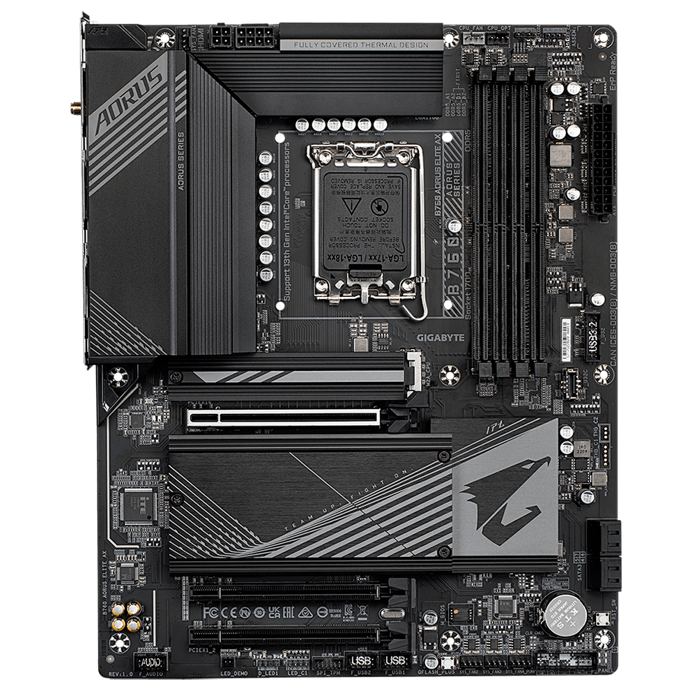 Matična ploča GIGABYTE B760 AORUS Elite AX (intel lga 1700, atx format, 4 x ddr5 dimm, raid 0, raid 1, raid 5, raid 10, intel wi-fi 6e, bluetooth 5.3)-3