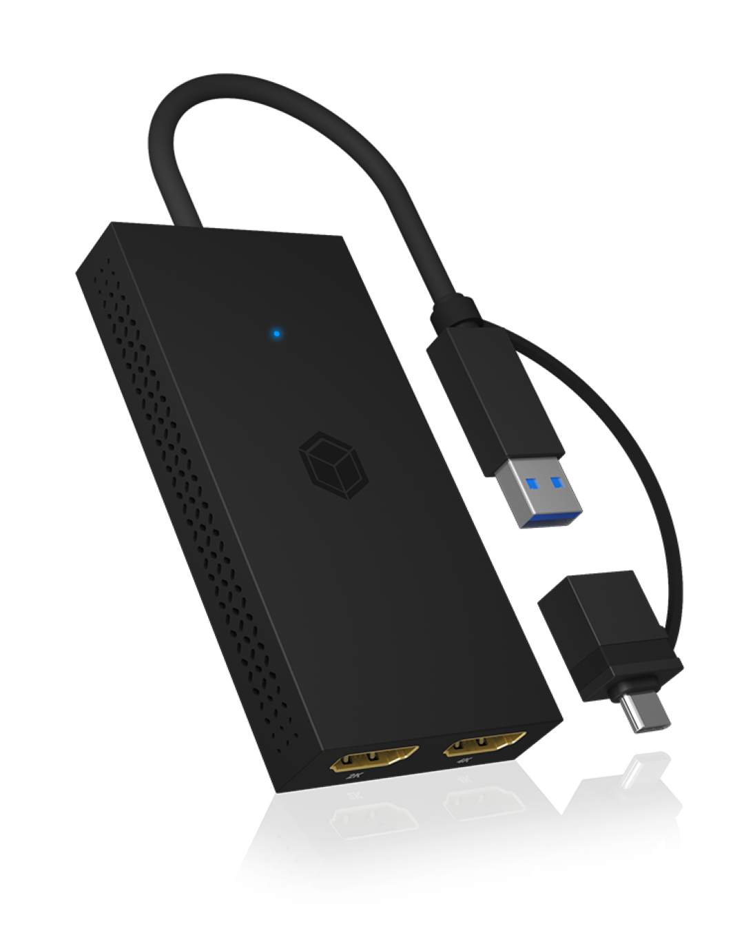 Razdjelnik Icybox IB-SPL1029AC s USB-C/A na dva HDMI (2k@60Hz/4k@30Hz)-4