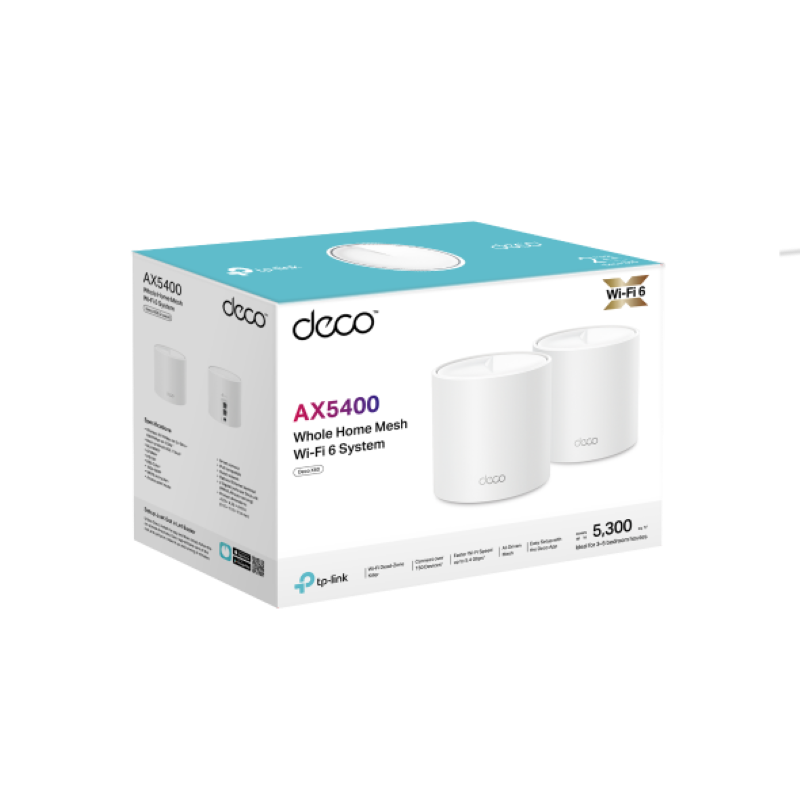 Sustav za dom Mesh Wi-Fi 6 TP-LINK Deco X60 (2 komada) AX5400-12