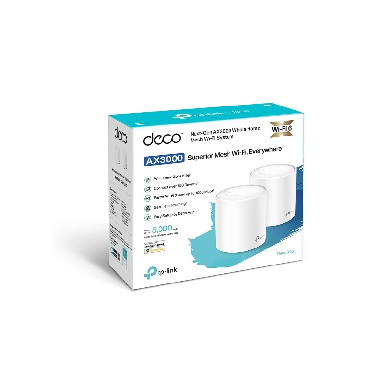 Sustav za dom Mesh Wi-Fi 6 TP-LINK Deco X60 (2 komada) AX5400-4