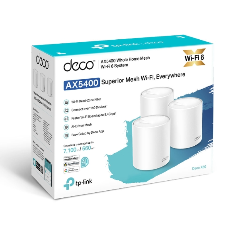 Sustav za dom Mesh Wi-Fi 6 TP-LINK Deco X60 (2 komada) AX5400-9